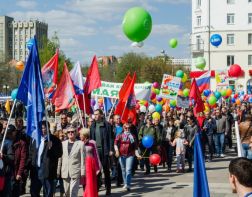 Первомайский митинг на площади Ленина собрал более 8 тысяч пензенцев