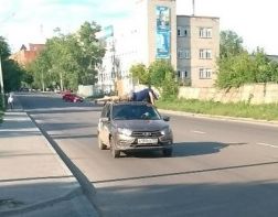 “Вот это сервис!”: в Пензе мужчина проехал на крыше “Яндекс.такси”.ВИДЕО 