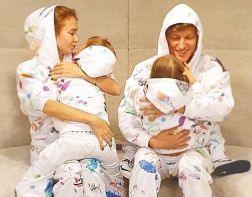 Павел Воля подарил жене спортивный костюм с рисунками детей